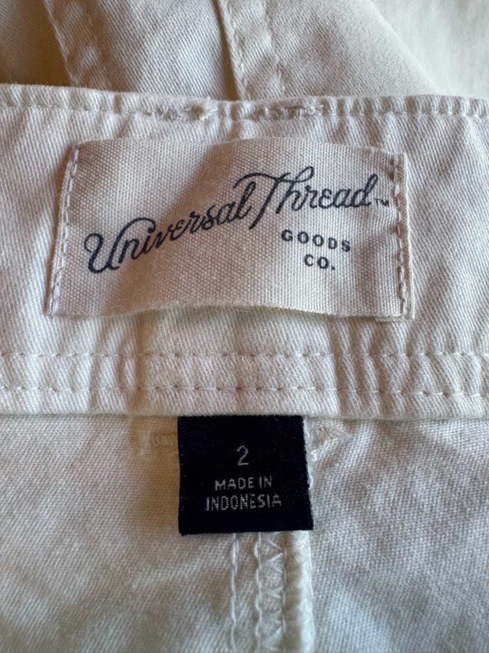Universal Thread Cream Cotton Utility Shorts NWT 2 - Picture 4 of 5